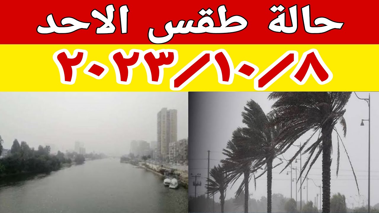 صورة فيديو : الارصاد الجوية تكشف عن حالة طقس الاحد ٢٠٢٣/١٠/٨ واماكن سقوط الامطار وتحذير من الشبورة ونشاط الرياح