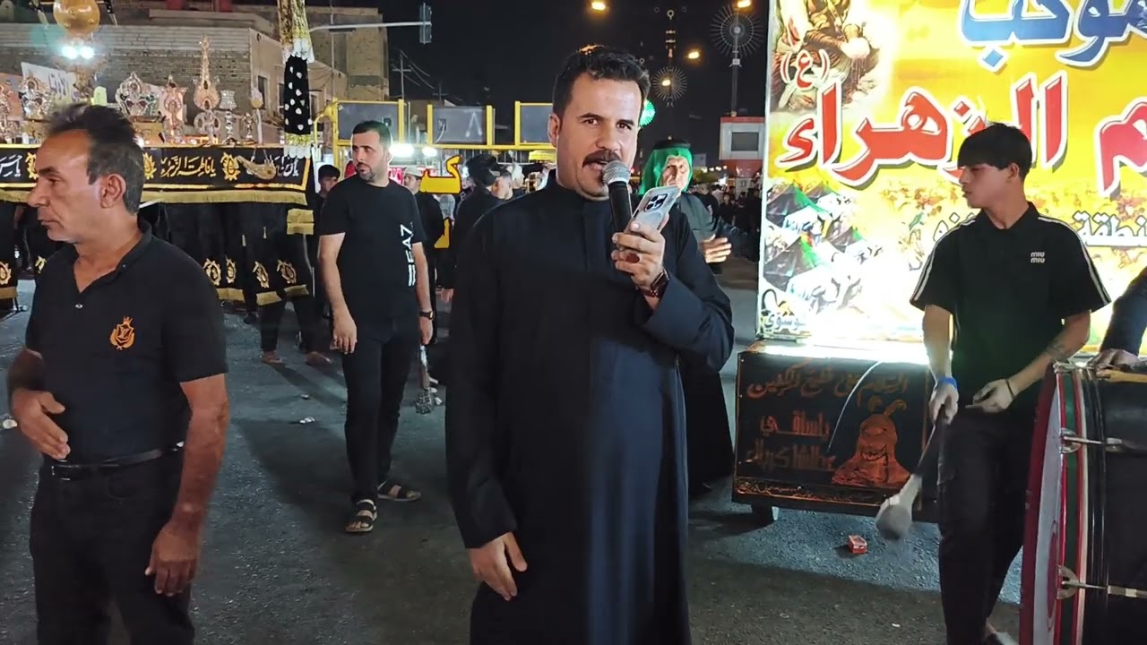 موكب اباتراب هالي ميسان بمنطقة الجديدة قصيدة ساعات شاعر نجم الامي