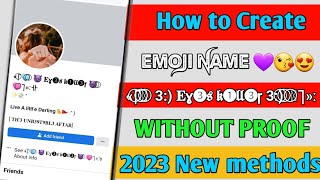 How to Create Emoji Name facebook id Without Update 2023 | Emoji name fb Id | Make Emoji name fb id