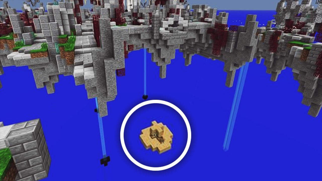 TROLL TRAP UNDER The Map in Minecraft SKYWARS! - YouTube