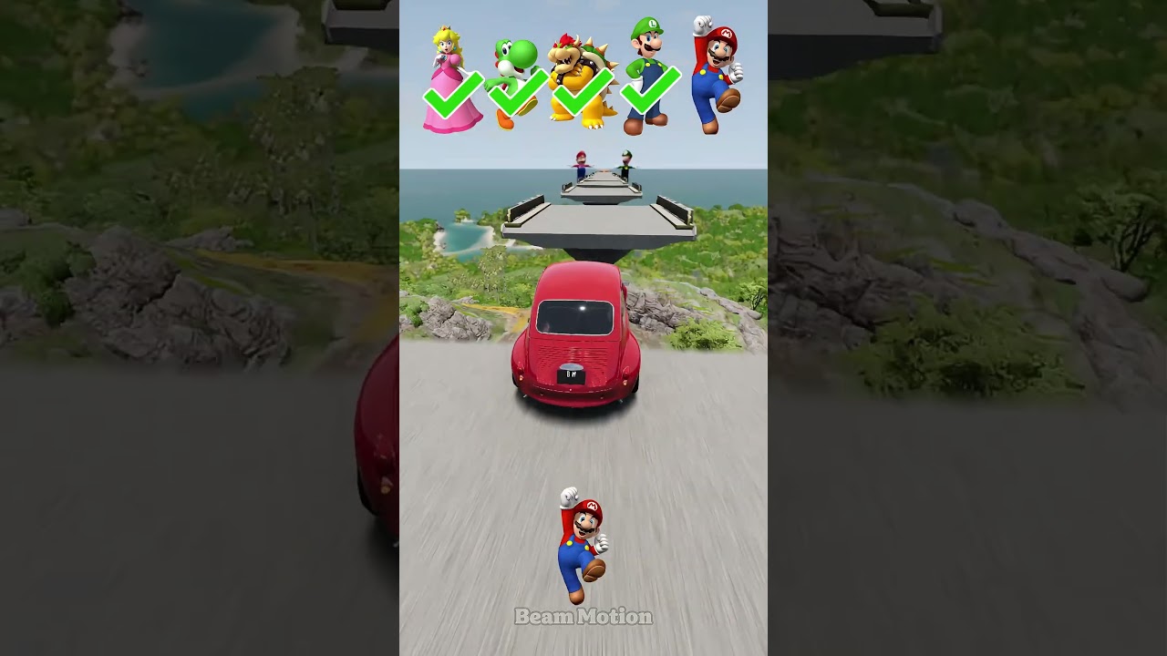 Mario Cars Jump Challenge - BeamNG.Drive 