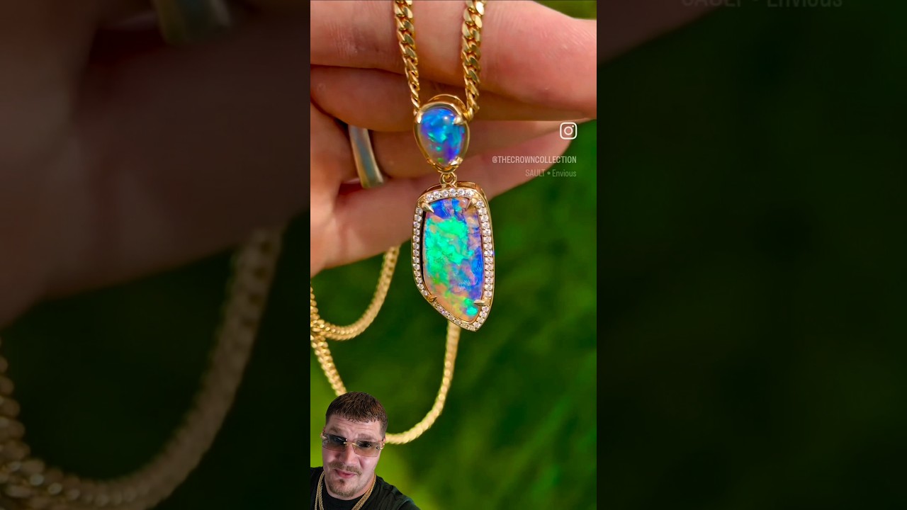Подвеска Halo с австралийским опалом и бриллиантами из коллекции The Crown! 🔥🔥🔥 