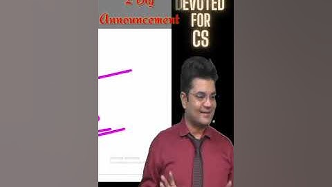 2️⃣ Big announcement 📢Reveled 🔥For CS Students 🔥