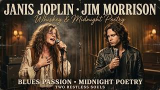 Janis Joplin & Jim Morrison 🎸 Whiskey Under the Moon | Vintage Blues Rock Tribute