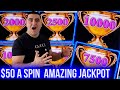 High Limit LIGHTNING LINK Big Handpay Jackpot - $50 MAX BET | Wheel Of Fortune Slot HUGE WIN