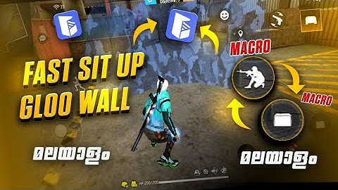 Fast sit up gloo wall macro in gg mouse pro🔥mobile pc 🔥 malayalam🤩