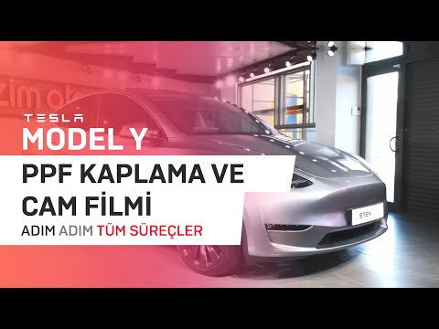 Makro Garaj ile Tesla Model Y Kaplama ve Cam Filmi