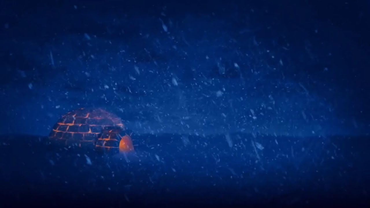 Heavy Blizzard Storm at Night┇Howling Wind & Blowing Snow┇Sounds for ...