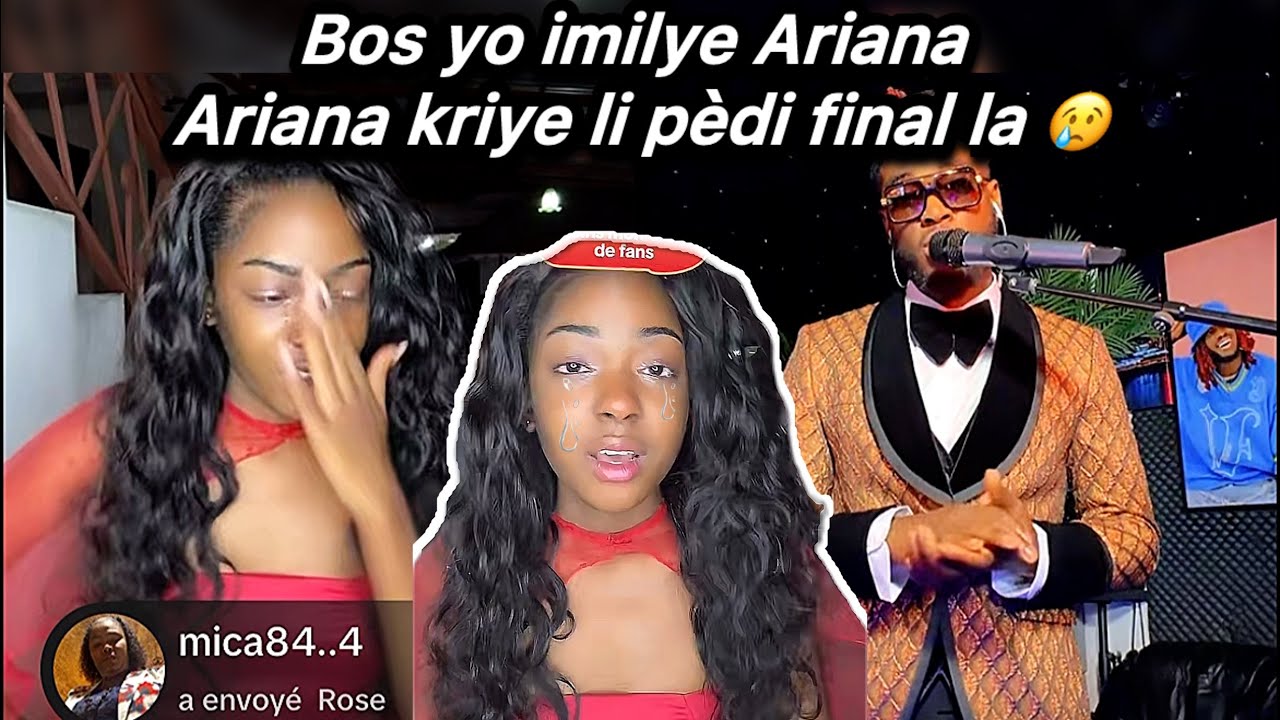 😢 Ariana kriye paske Bos yo pa jwe pou li 😭 li pèdi final la - se méchant 😢