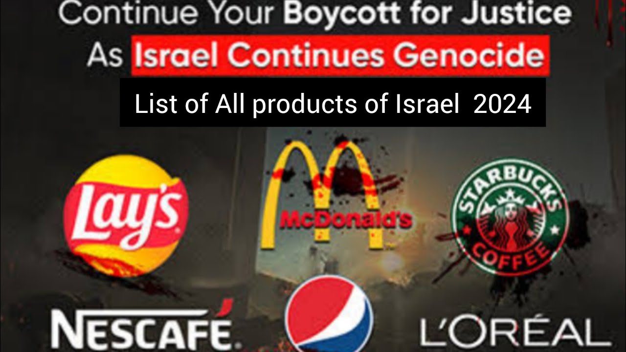 Boycott For Justice | free Palestine| Boycott All products Israel | 1000 products of Israel