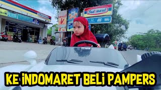 PERTAMA KALI AQILLA KE INDOMARET BELI PAMPERS PAKE MOBIL SPORT