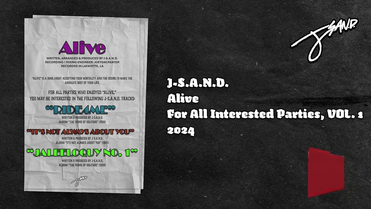 Watch J-S.A.N.D. - Alive (Audio) on YouTube Watch J-S.A.N.D. - Alive (Audio) on YouTube