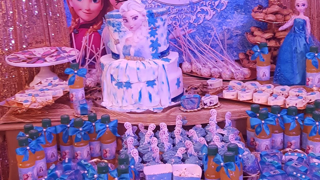 Buffet Anniversaire Theme Elsa La Reine Des Neiges Par Kcreations Youtube