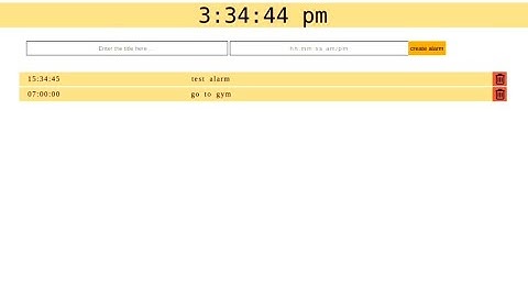 alarm clock project || coding ninjas || front end skill test