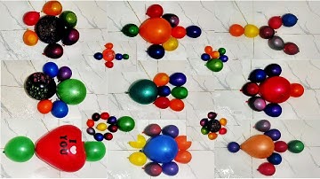 ASMR | Reverse Satisfying | Compilation Video Popping Rainbow Balloons Water Color