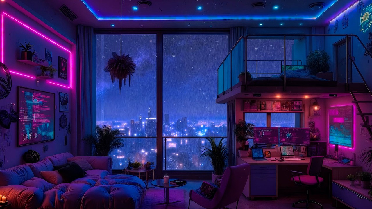 Peaceful Midnight Sleep | Peaceful Lofi Music for Relaxation & Deep Sleep ☔ Lofi Rain Playlist