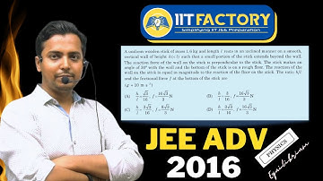 JEE ADV 2016 | Physics | PYQ | Forces and Equilibrium | By IIT FACTORY  Founder Keshaw sir
