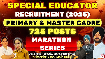 DAY-8 | MARATHON FOR SPECIAL EDUCATOR | ALL SUBJECTS |📚 “Special Educator banna? Eh chance aa! 🚀”