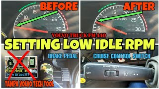 Instrument Panel Volvo FM 440 - Setting IDLE RPM Without Volvo Tech Tool