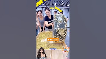 Thử thách dính càng nhiều hạt vàng bằng đạo cụ độc lạ thưởng nhiều tiền siêu zui #shorts #short