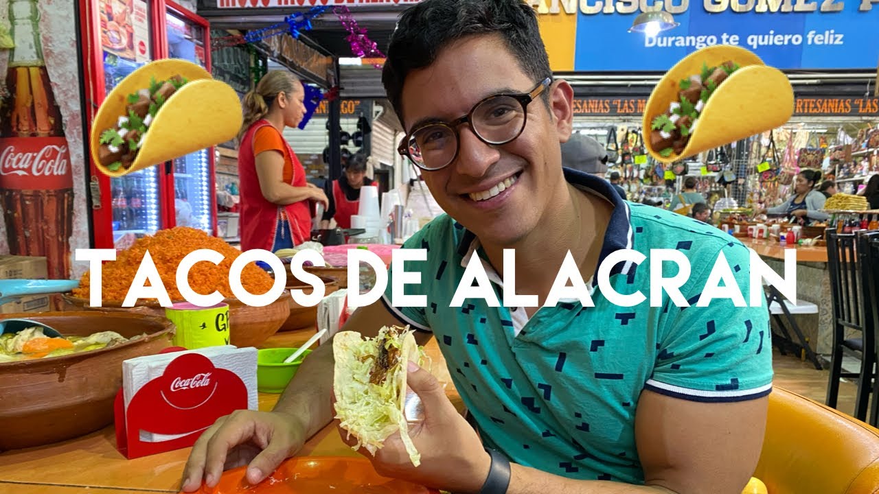 Comiendo tacos de alacrán en el mercado Gómez Palacio - Durango
