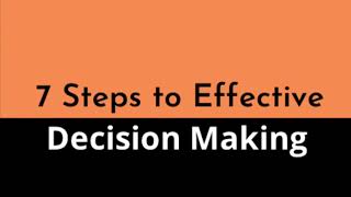 7 Steps to Effective Decision Making  - Audiobook   #Selfhelp #decisions #God #decisionmaking #daily