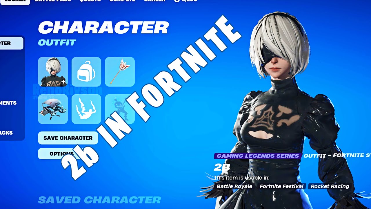 Nier Automata YoRHa 2B skin in Fortnite is AMAZING fortnite YouTube