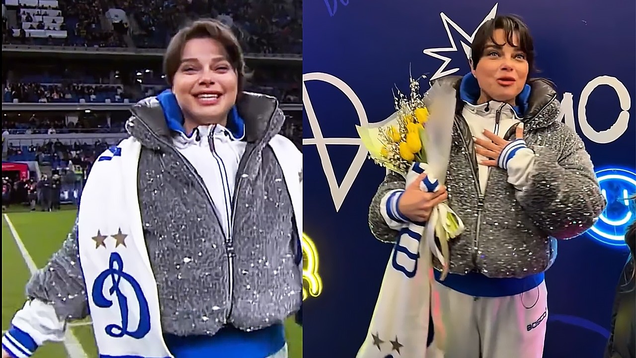 Исторический момент Наташи Королевой! Нанесла удар перед матчем Динамо Спартак!