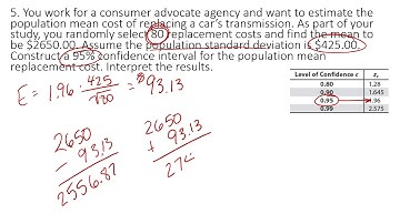 Confidence Interval Practice Questions