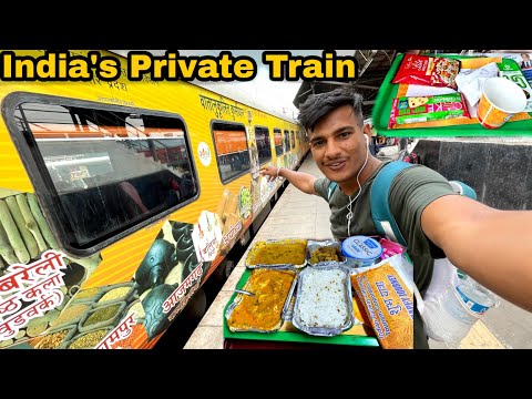 First Private Train of Indian Railways 🚂 || Trying Exclusive Food || New Delhi - Lucknow Tejas