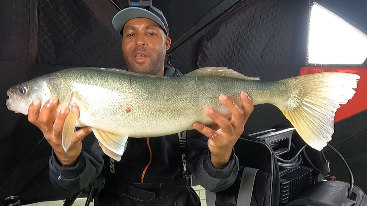 Ice Fishing on Red River for Sturgeons with a surprise at the end!!! # ...