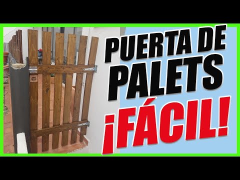 ?Aprende como Crear Tu PUERTA de MADERA con PALETS ♻️(FÁCIL y RÁPIDO)