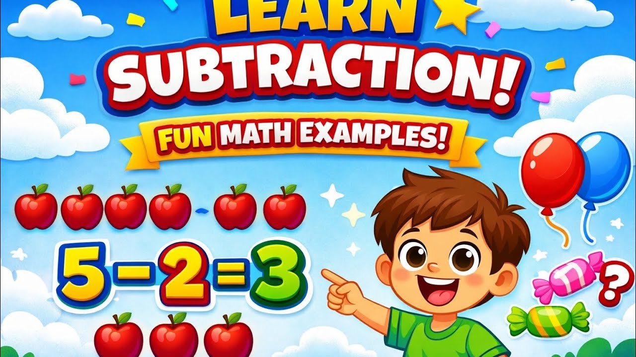 Learn Subtraction for Kids | Easy Minus Math | Fun Learning for ...