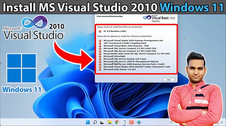 Microsoft Visual Studio 2010 setup installation failed problem fix in windows 11