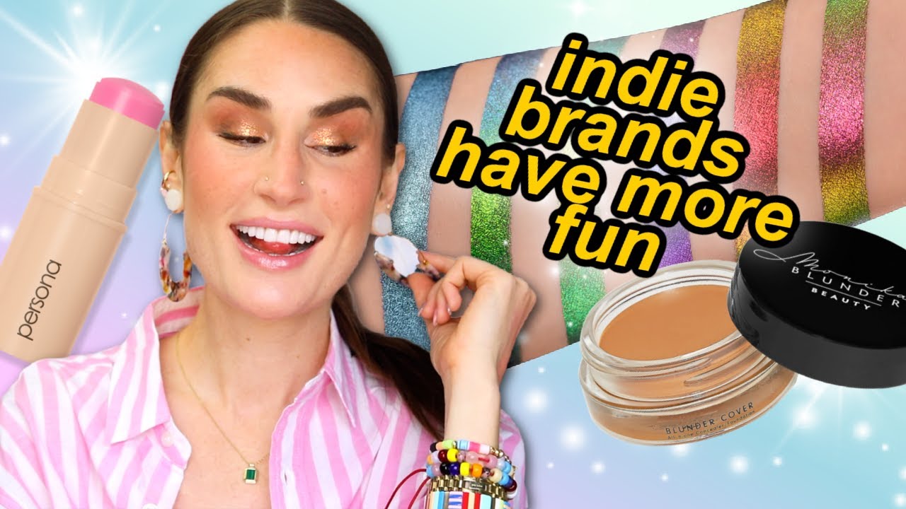 TRYING NEW INDIE MAKEUP: Monika Blunder, LH Cosmetics, Persona, Kaleidos & MORE!