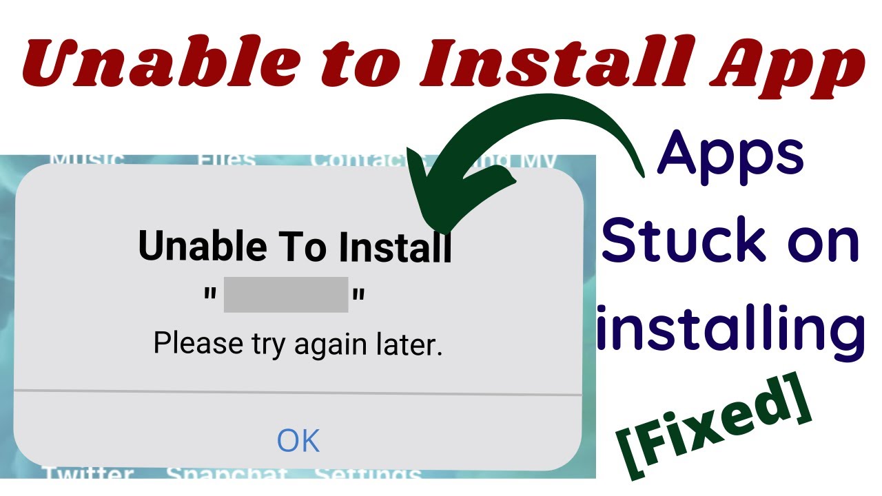 unable to install apps on iphone