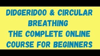 Learn to play didgeridoo and circular breathing in 24 lessons / 40 minutes