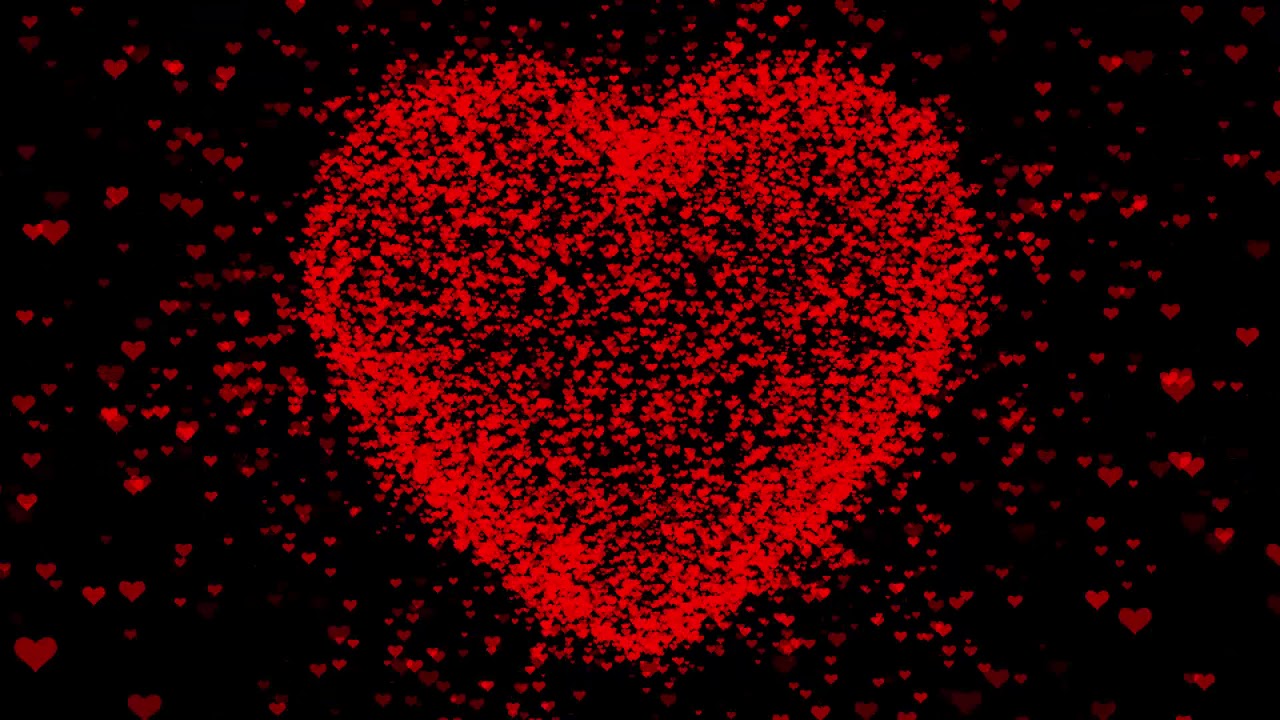 Red Heart Motion Background in Black Screen | New Love Heart Motion  Background Video Effect - YouTube