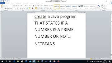 How to create a Java Program in NetBeans. that finds a Prime Number..