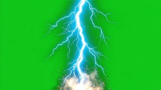 Lightning Strike Green Screen ⚡🌩️ | Free to Use 4K 