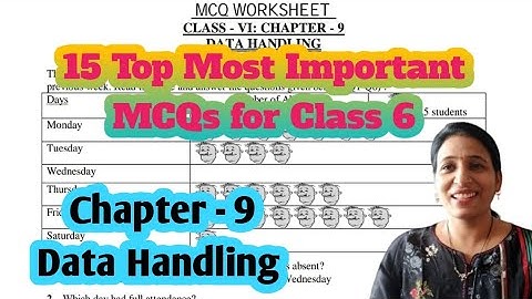 Multiple Choice Questions Ch-9 Class 6 Maths | Top 15 MCQ Based on Data Handling@kvteachersguild