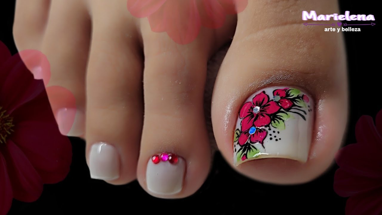 Aprender acerca 70+ imagen uñas decoradas fucsia pies