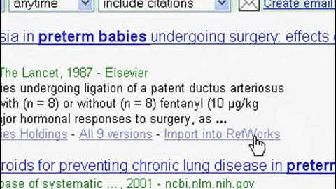 RefWorks Part 2b Google Scholar data: Drexel University Health Sciences Libraries