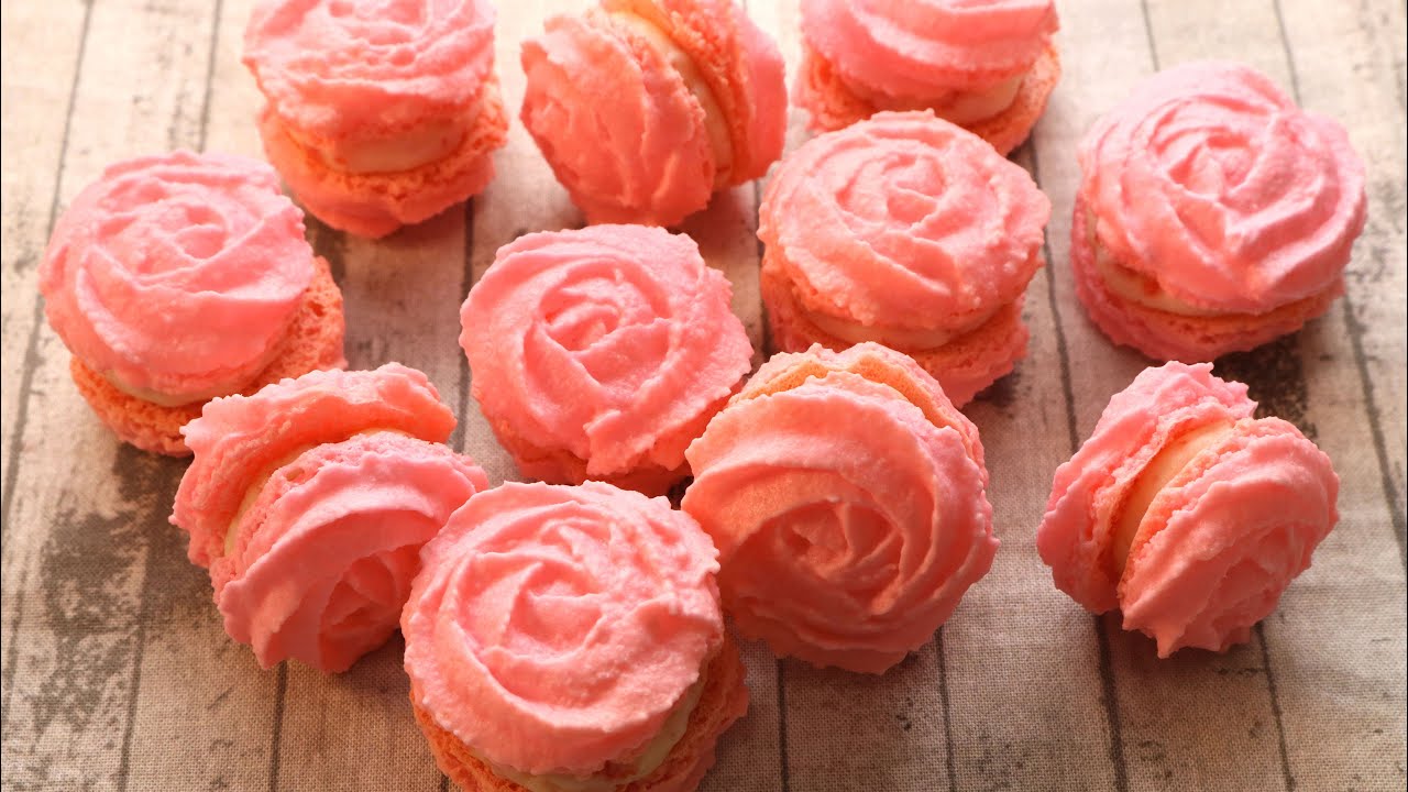 マカロンカラー 淡ピンク×淡ブルー 薔薇 ハンドワークコットンフィレ