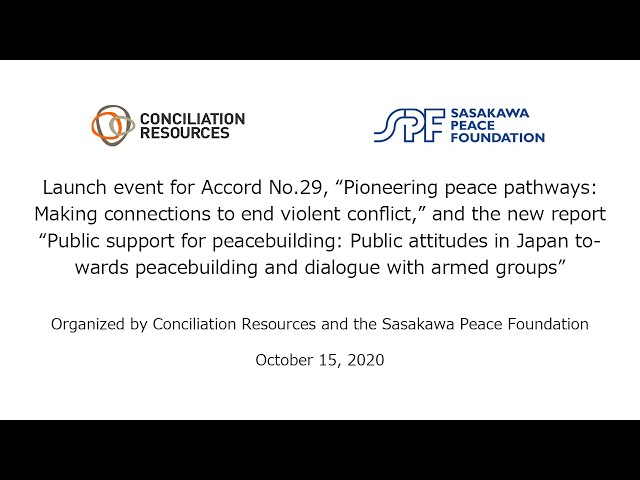 Webinar: Launch event for Accord No.29 and new report on public attitudes in Japan towards peacebuilding and dialogue with armed groups