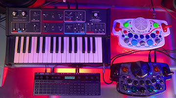 Behind the scenes:  Making a track with the Korg SQ-64, Moog MG-1 and a pair of Blipbloxes