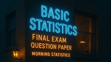Basic Statistics  | STAT-101 |  Final Exam Question Paper | Morning Statistics