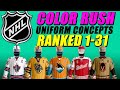 NHL Color Rush Uniform Concepts RANKED! (Designs by Ryan)