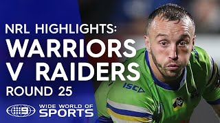 The warriors host canberra raiders at mt smart stadium, auckland for
final round of home and away season. nrl on nine is rugby league...