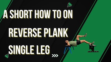 Reverse Plank Single Leg - Build strong hamstrings, core stability and improve athletic development